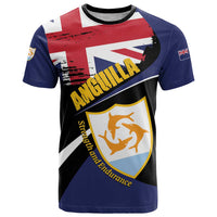 Personalised Anguilla T Shirt Strength and Endurance Grunge