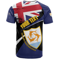 Personalised Anguilla T Shirt Strength and Endurance Grunge
