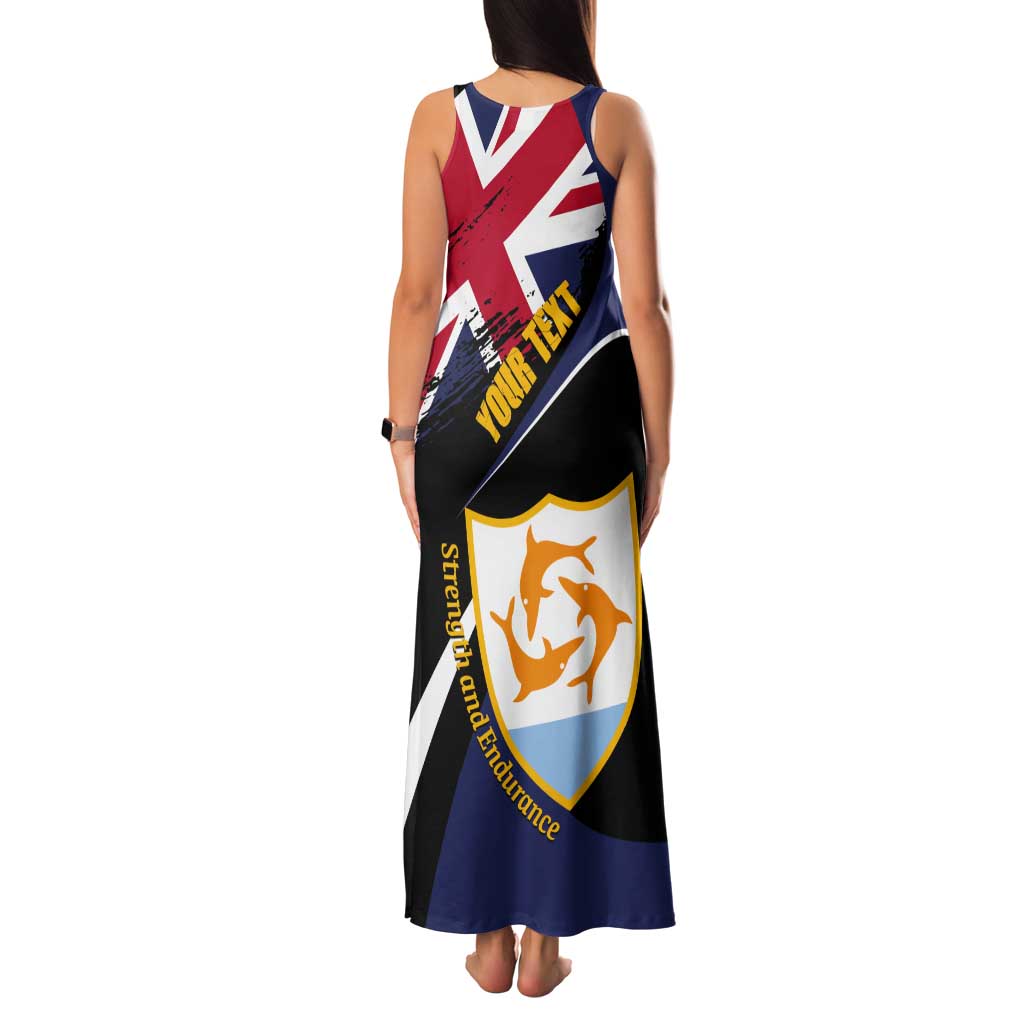Personalised Anguilla Tank Maxi Dress Strength and Endurance Grunge