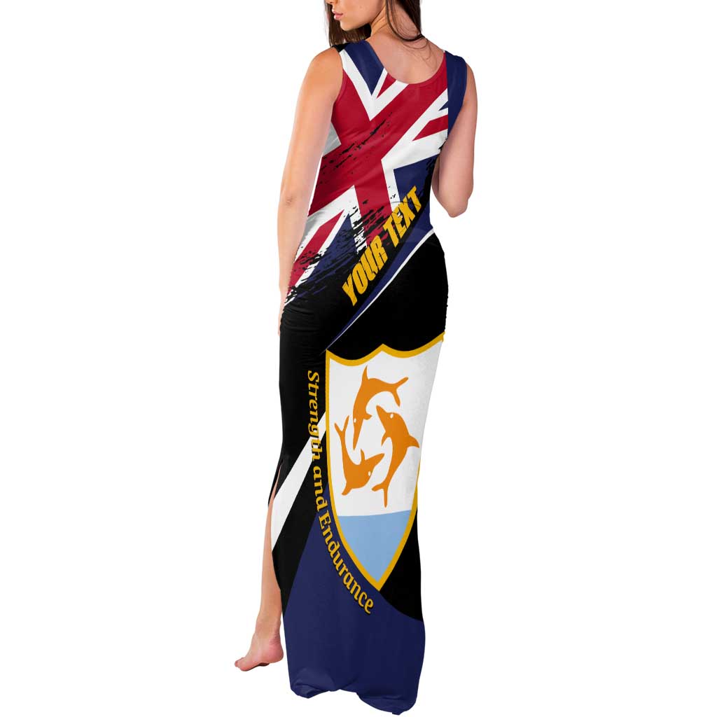 Personalised Anguilla Tank Maxi Dress Strength and Endurance Grunge