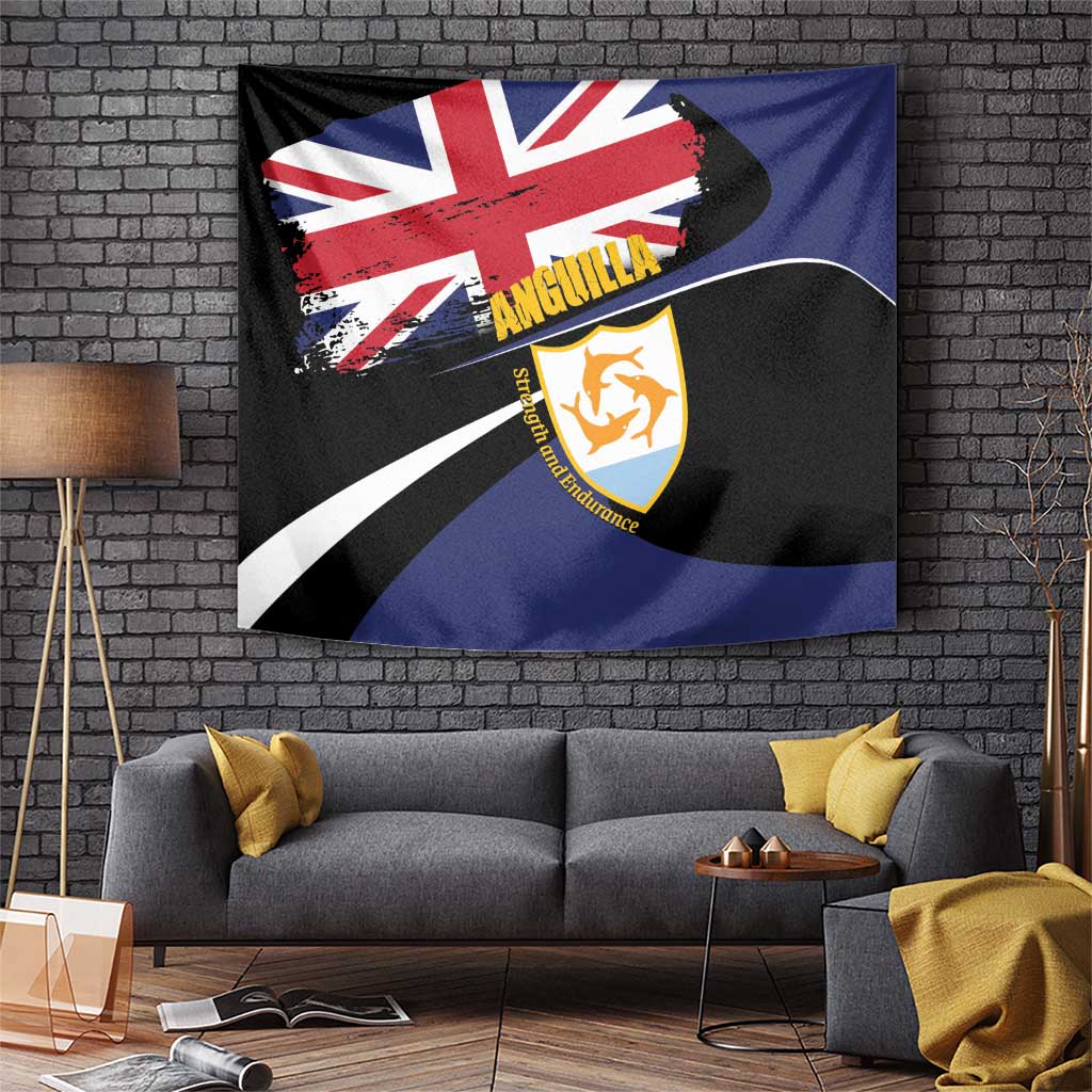 Anguilla Tapestry Strength and Endurance Grunge