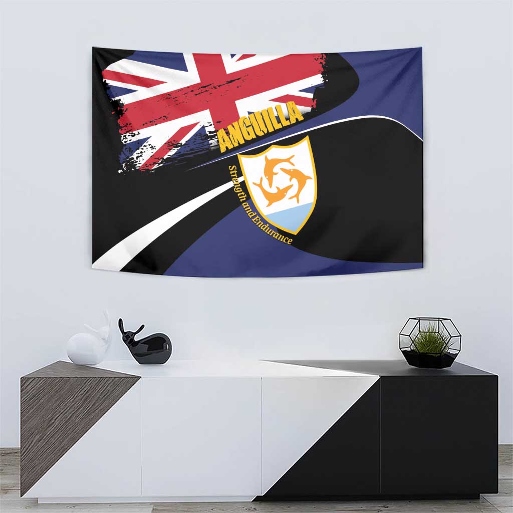 Anguilla Tapestry Strength and Endurance Grunge