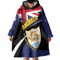 Personalised Anguilla Wearable Blanket Hoodie Strength and Endurance Grunge