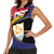 Personalised Anguilla Women Sleeveless Polo Shirt Strength and Endurance Grunge