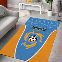 Anguilla Football Area Rug Come On Soccer Dolphins