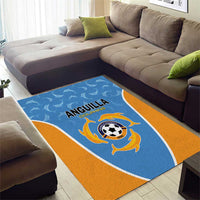 Anguilla Football Area Rug Come On Soccer Dolphins
