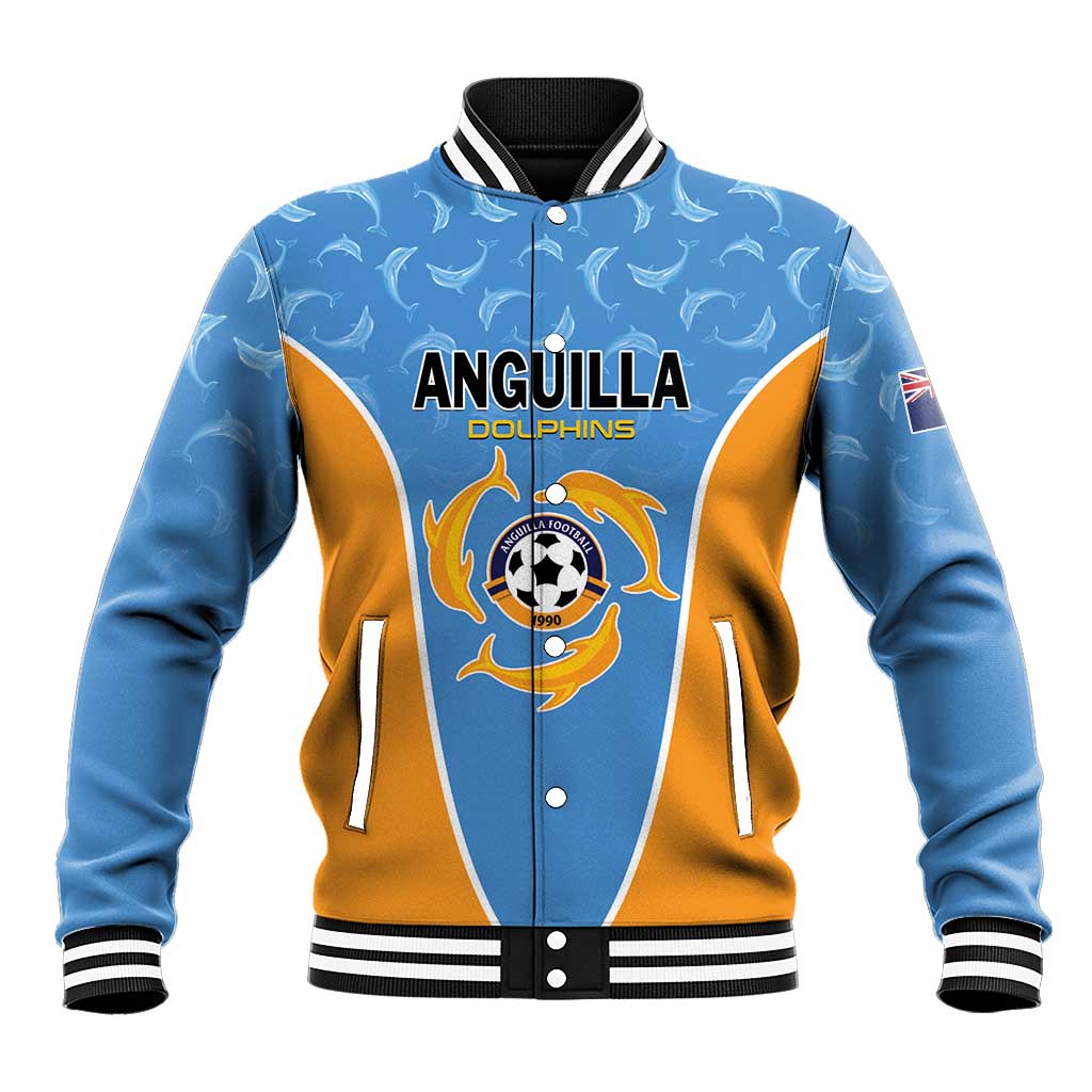 Custom Anguilla Football Baseball Jacket Come On Soccer Dolphins