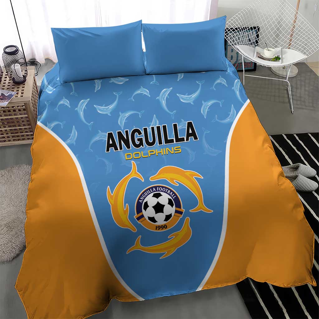 Anguilla Football Bedding Set Come On Soccer Dolphins