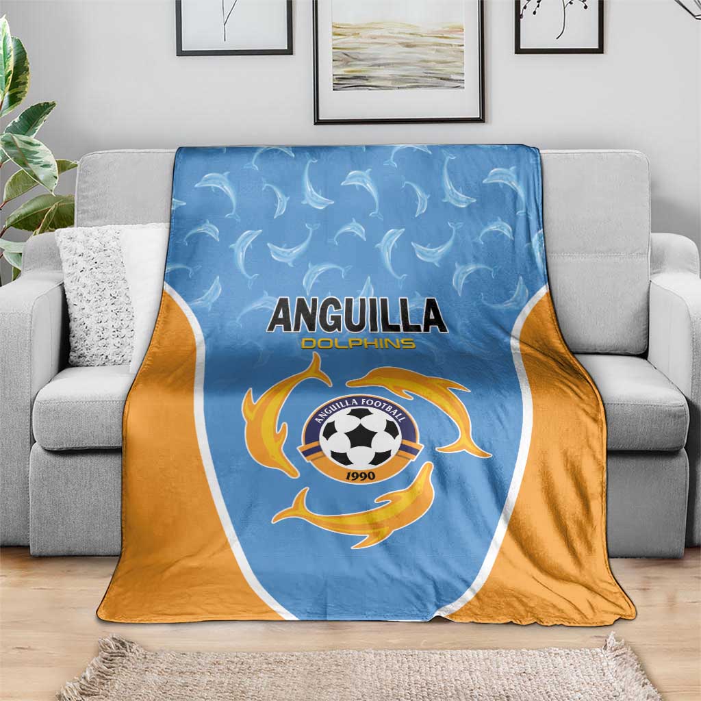 Anguilla Football Blanket Come On Soccer Dolphins