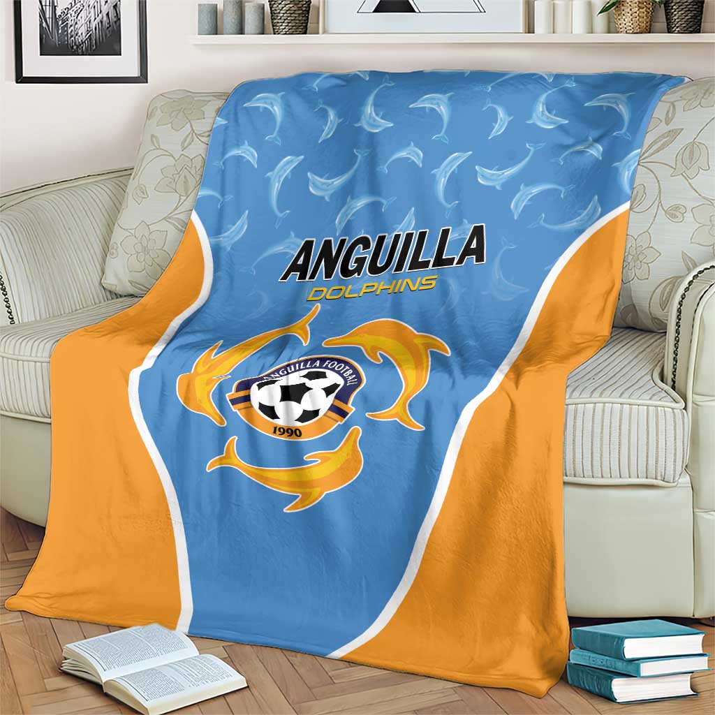 Anguilla Football Blanket Come On Soccer Dolphins
