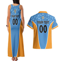 Custom Anguilla Football Couples Matching Tank Maxi Dress and Hawaiian Shirt Come On Soccer Dolphins
