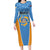Custom Anguilla Football Family Matching Long Sleeve Bodycon Dress and Hawaiian Shirt Come On Soccer Dolphins