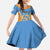 Custom Anguilla Football Family Matching Off The Shoulder Long Sleeve Dress and Hawaiian Shirt Come On Soccer Dolphins
