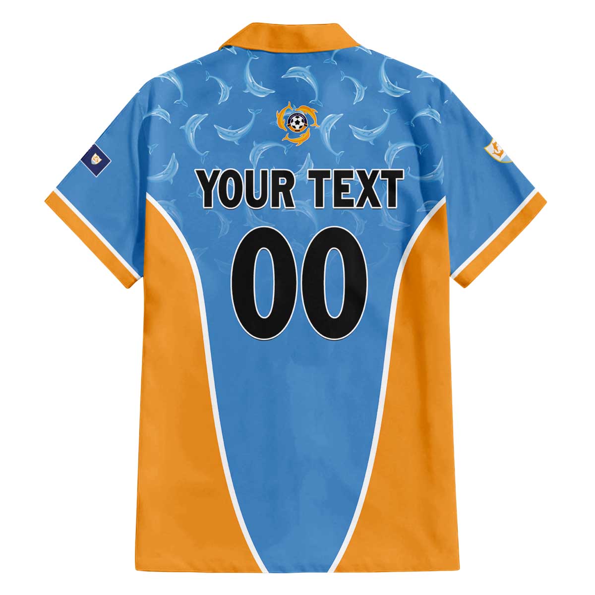 Custom Anguilla Football Family Matching Off The Shoulder Long Sleeve Dress and Hawaiian Shirt Come On Soccer Dolphins