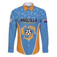 Custom Anguilla Football Family Matching Off The Shoulder Long Sleeve Dress and Hawaiian Shirt Come On Soccer Dolphins
