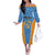 Custom Anguilla Football Family Matching Off The Shoulder Long Sleeve Dress and Hawaiian Shirt Come On Soccer Dolphins