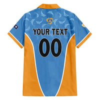 Custom Anguilla Football Family Matching Off Shoulder Short Dress and Hawaiian Shirt Come On Soccer Dolphins
