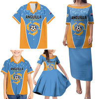 Custom Anguilla Football Family Matching Puletasi and Hawaiian Shirt Come On Soccer Dolphins