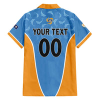 Custom Anguilla Football Family Matching Short Sleeve Bodycon Dress and Hawaiian Shirt Come On Soccer Dolphins