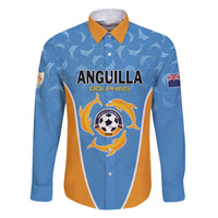 Custom Anguilla Football Family Matching Short Sleeve Bodycon Dress and Hawaiian Shirt Come On Soccer Dolphins