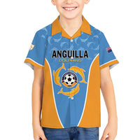 Custom Anguilla Football Family Matching Short Sleeve Bodycon Dress and Hawaiian Shirt Come On Soccer Dolphins