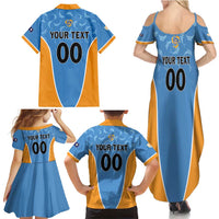Custom Anguilla Football Family Matching Summer Maxi Dress and Hawaiian Shirt Come On Soccer Dolphins