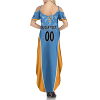 Custom Anguilla Football Family Matching Summer Maxi Dress and Hawaiian Shirt Come On Soccer Dolphins