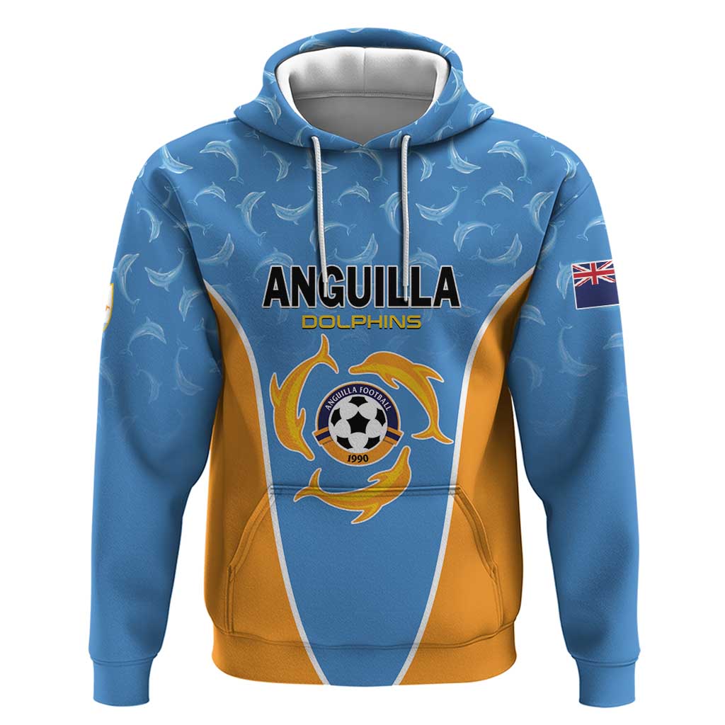 Custom Anguilla Football Hoodie Come On Soccer Dolphins