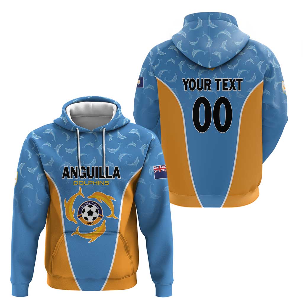 Custom Anguilla Football Hoodie Come On Soccer Dolphins