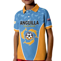 Custom Anguilla Football Kid Polo Shirt Come On Soccer Dolphins