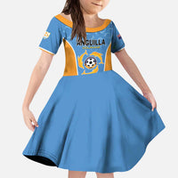 Custom Anguilla Football Kid Short Sleeve Dress Come On Soccer Dolphins