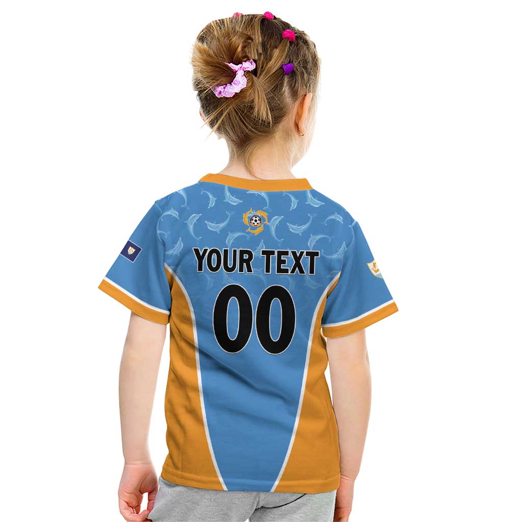 Custom Anguilla Football Kid T Shirt Come On Soccer Dolphins