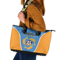 Anguilla Football Leather Tote Bag Come On Soccer Dolphins