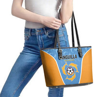 Anguilla Football Leather Tote Bag Come On Soccer Dolphins