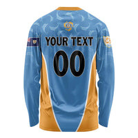 Custom Anguilla Football Long Sleeve Shirt Come On Soccer Dolphins