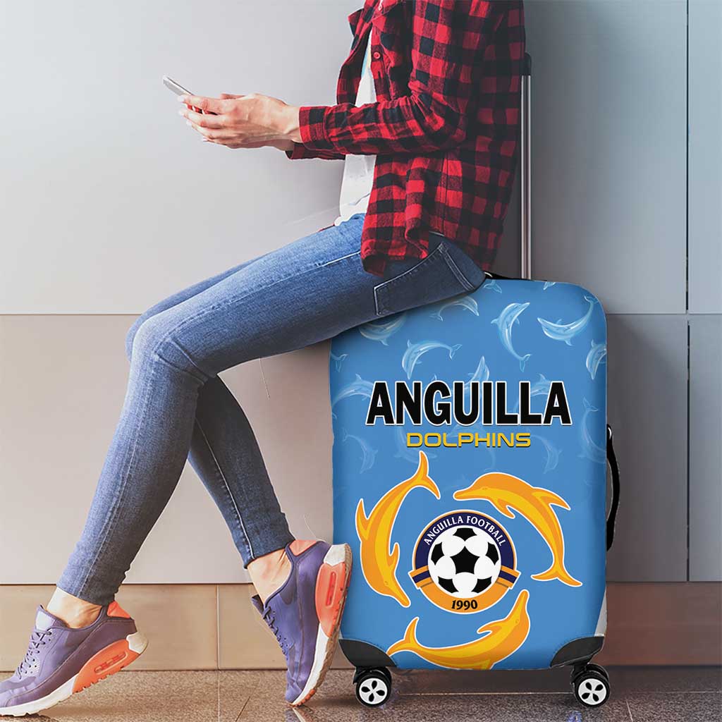Anguilla Football Luggage Cover Come On Soccer Dolphins