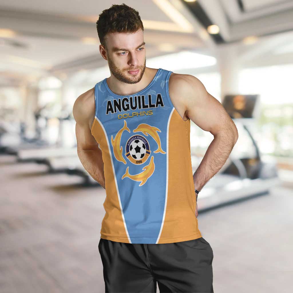Custom Anguilla Football Men Tank Top Come On Soccer Dolphins