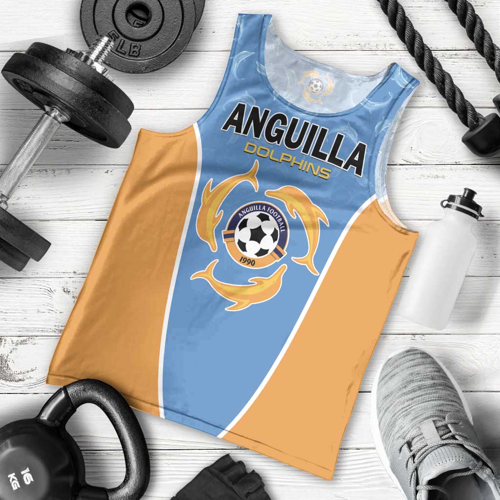 Custom Anguilla Football Men Tank Top Come On Soccer Dolphins