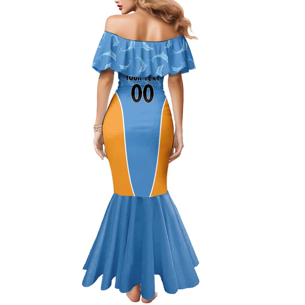 Custom Anguilla Football Mermaid Dress Come On Soccer Dolphins