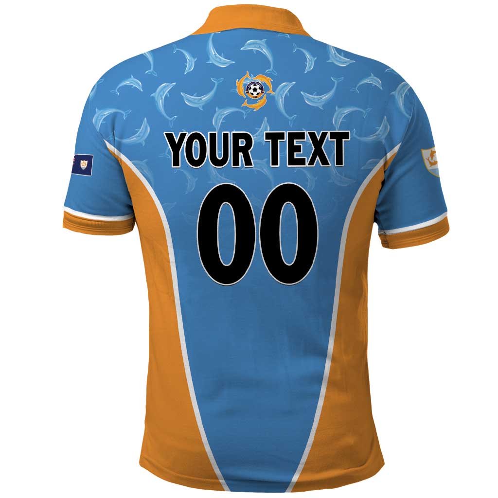Custom Anguilla Football Polo Shirt Come On Soccer Dolphins