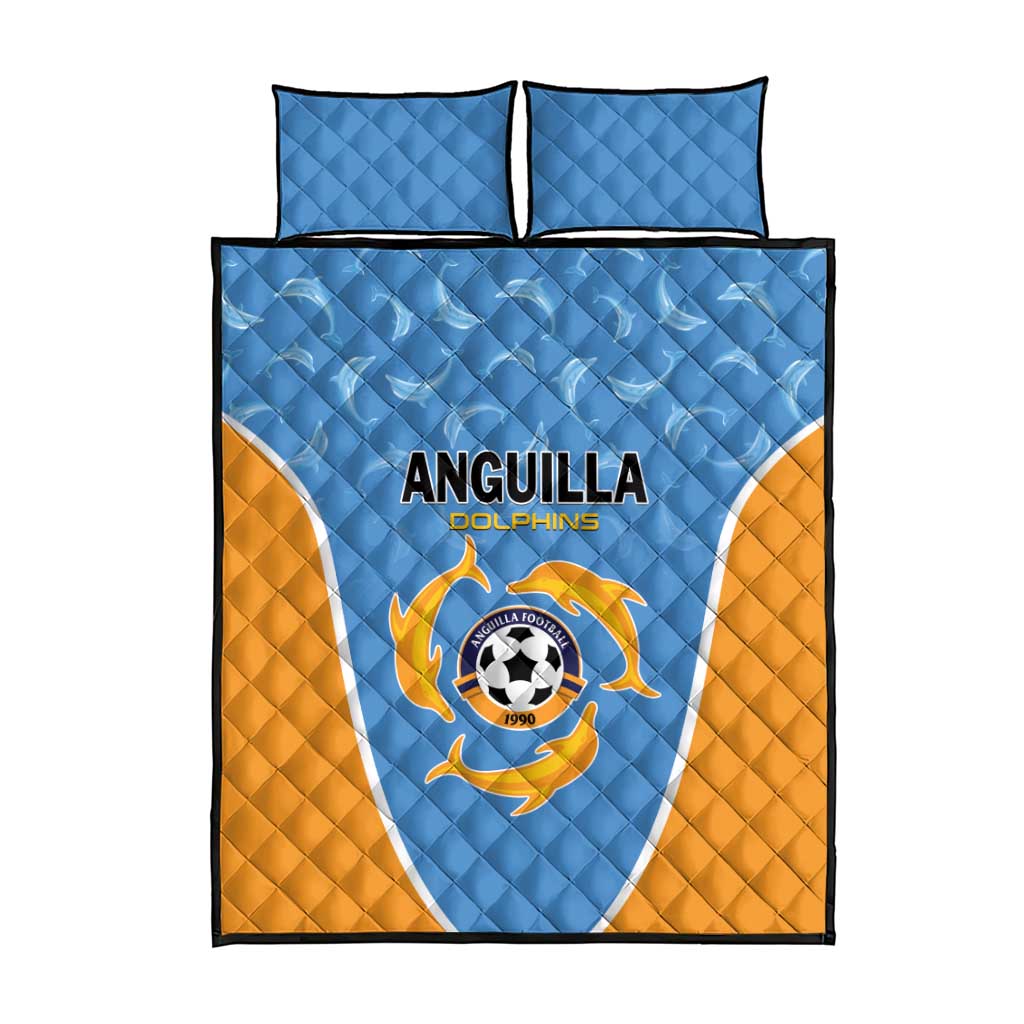 Anguilla Football Quilt Bed Set Come On Soccer Dolphins