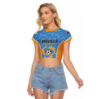 Custom Anguilla Football Raglan Cropped T Shirt Come On Soccer Dolphins