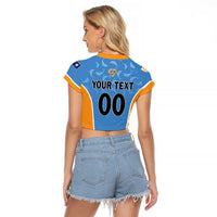 Custom Anguilla Football Raglan Cropped T Shirt Come On Soccer Dolphins