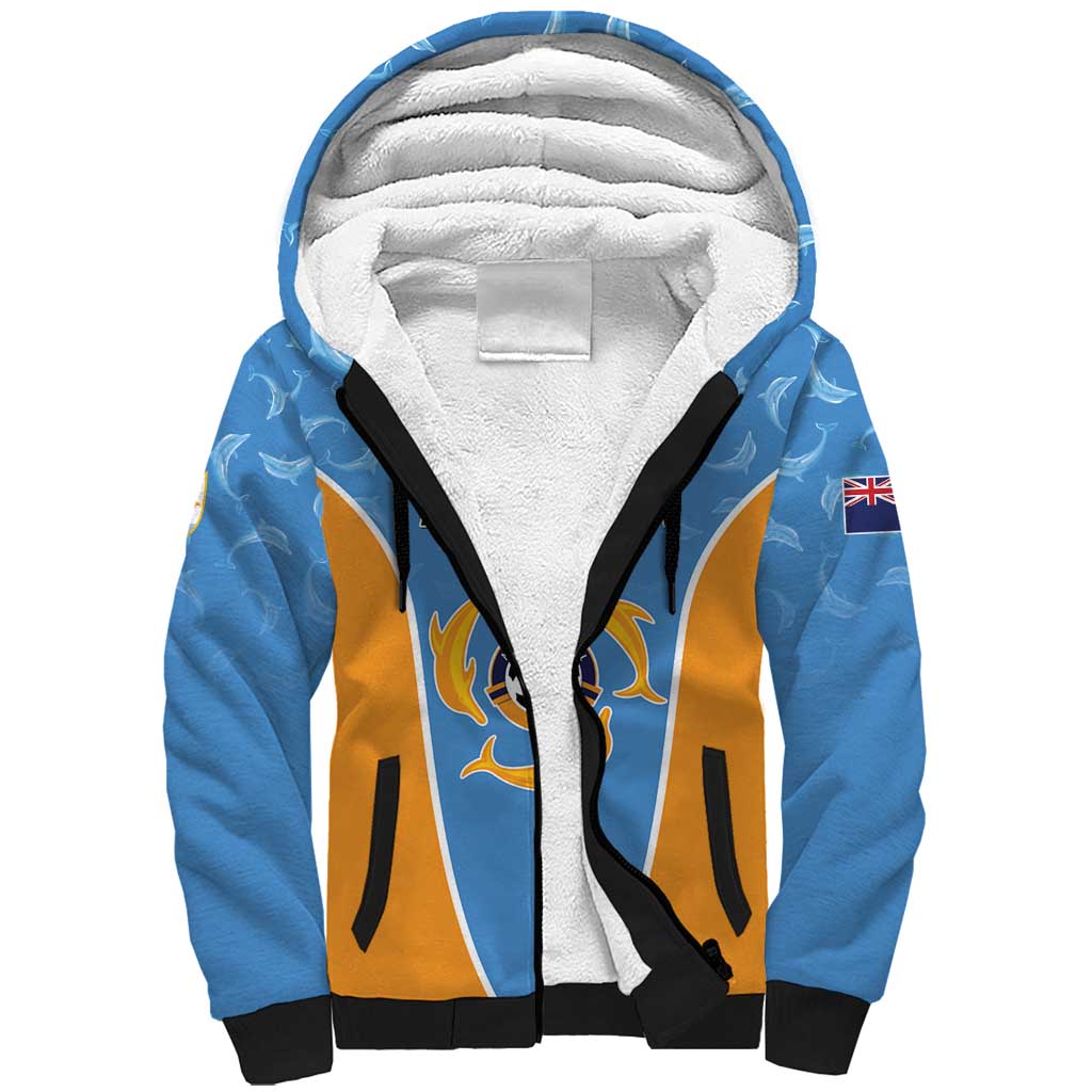 Custom Anguilla Football Sherpa Hoodie Come On Soccer Dolphins