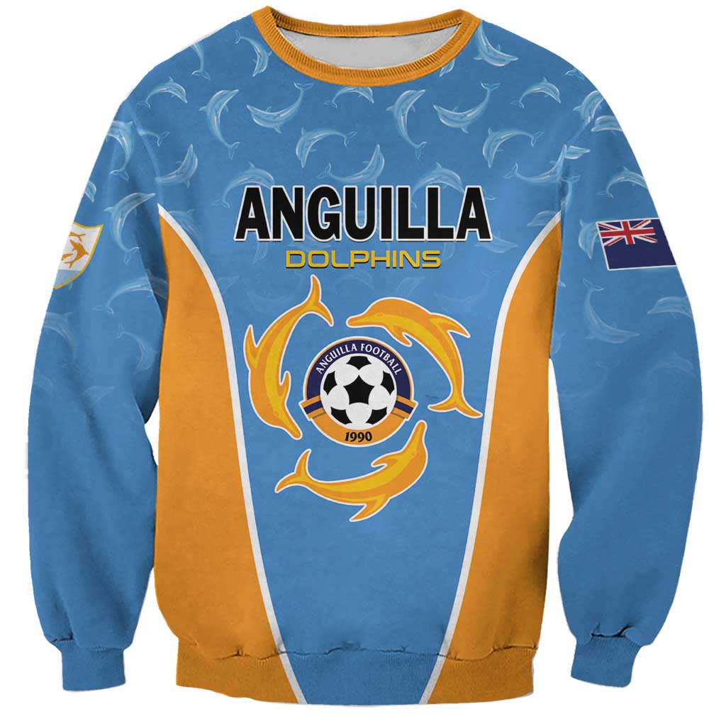 Custom Anguilla Football Sweatshirt Come On Soccer Dolphins