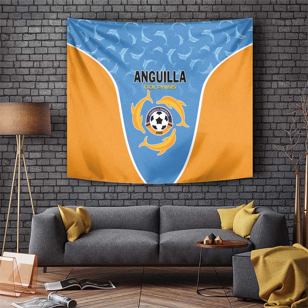 Anguilla Football Tapestry Come On Soccer Dolphins