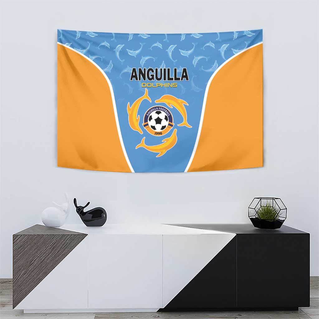 Anguilla Football Tapestry Come On Soccer Dolphins