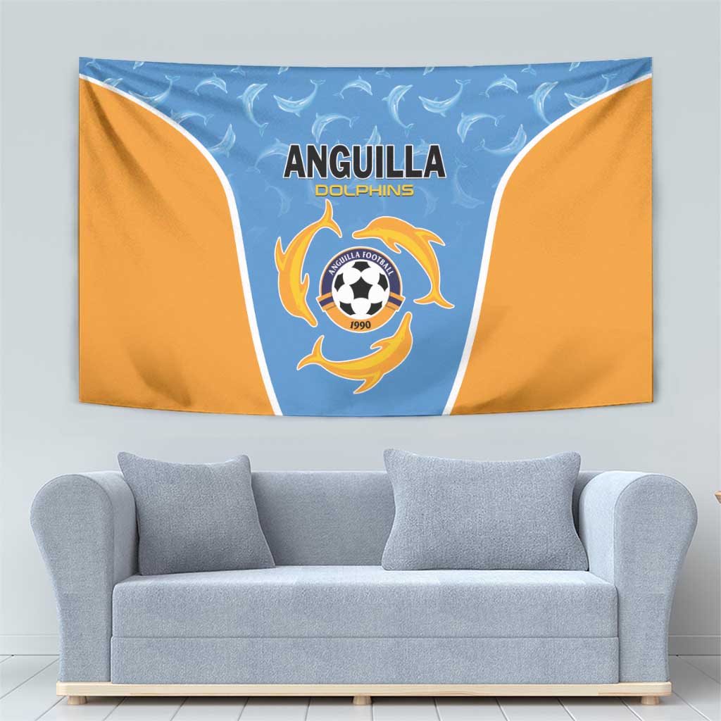 Anguilla Football Tapestry Come On Soccer Dolphins