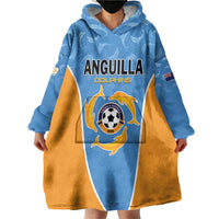 Custom Anguilla Football Wearable Blanket Hoodie Come On Soccer Dolphins