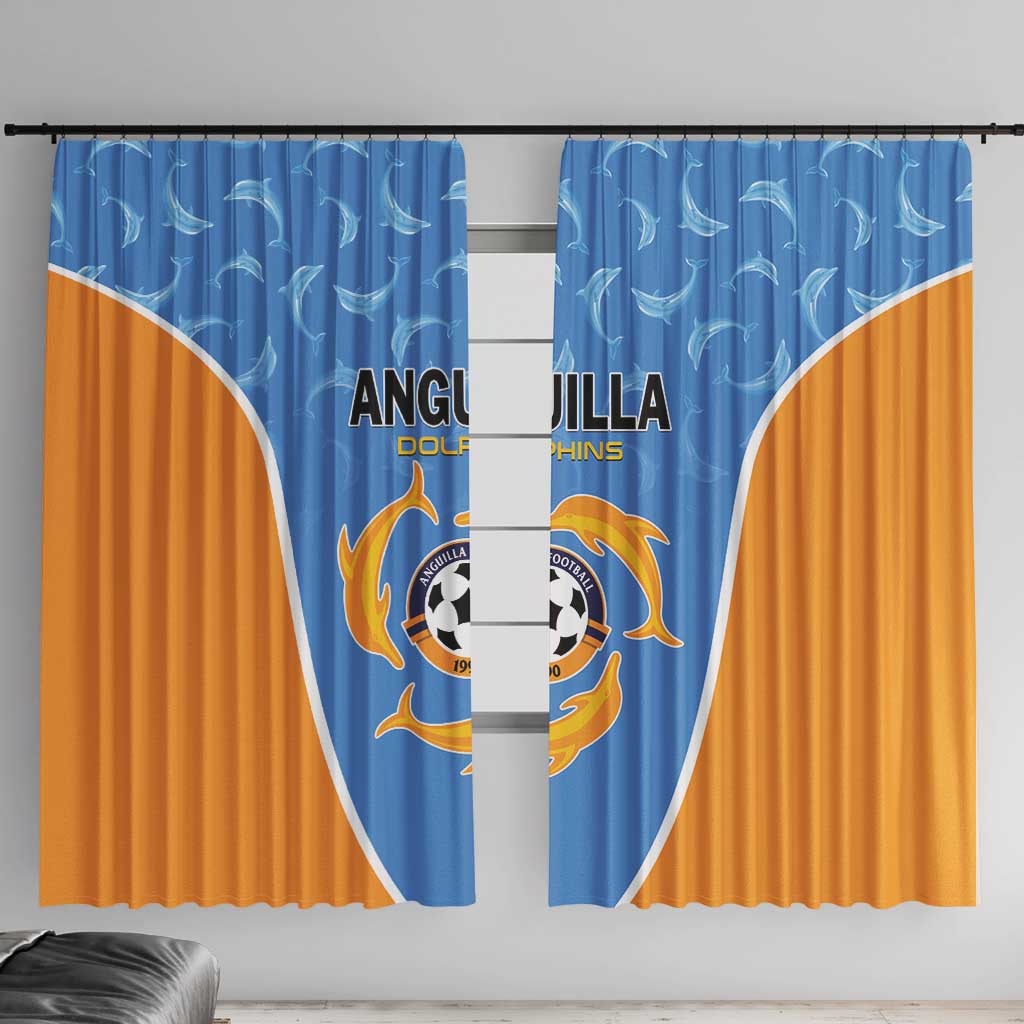 Anguilla Football Window Curtain Come On Soccer Dolphins